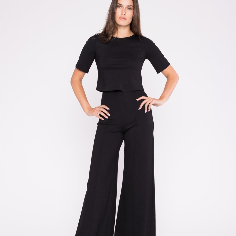Chic Black Wide-Leg Stretch Pants -Waist control! Ripley Radar NWT!